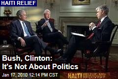 Bush, Clinton: It's Not About Politics