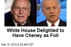 White House Delighted to Have Cheney as Foil