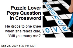 Puzzle Lover Pops Question in Crossword