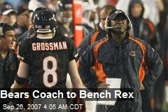 Bears Coach to Bench Rex