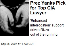 Prez Yanks Pick for Top CIA Lawyer