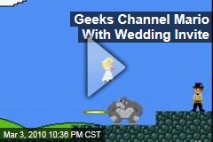 Geeks Channel Mario With Wedding Invite
