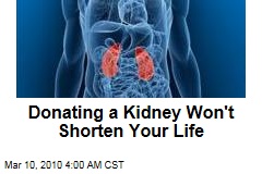 Donating a Kidney Won't Shorten Your Life