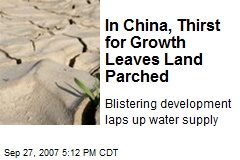 In China, Thirst for Growth Leaves Land Parched
