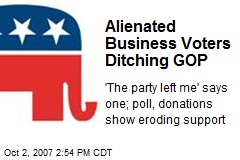 Alienated Business Voters Ditching GOP