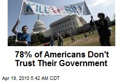 78% of Americans Don't Trust Their Government
