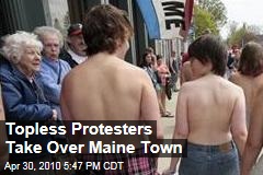 Topless Protesters March for Women's Rights