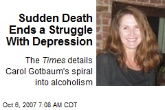 Sudden Death Ends a Struggle With Depression