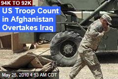 US Troop Count in Afghanistan Overtakes Iraq