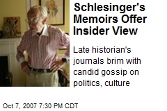 Schlesinger's Memoirs Offer Insider View