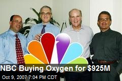 NBC Buying Oxygen for $925M