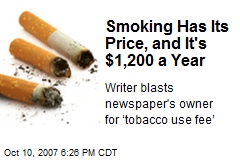 Smoking Has Its Price, and It's $1,200 a Year