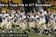 Navy Tops Pitt in OT Scorefest
