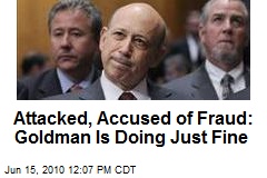 Attacked, Accused of Fraud: Goldman Is Doing Just Fine