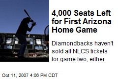 4,000 Seats Left for First Arizona Home Game