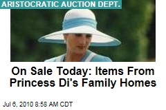 On Sale Today: Items From Princess Di's Family Homes