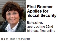 First Boomer Applies for Social Security