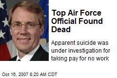 Top Air Force Official Found Dead
