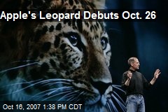 Apple's Leopard Debuts Oct. 26