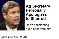 Ag Secretary Personally Apologizes to Sherrod
