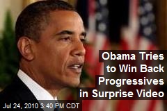 Obama Tries to Win Back Progressives in Surprise Video