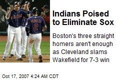 Indians Poised to Eliminate Sox