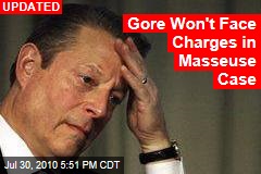Gore Won't Face Charges in Masseuse Case