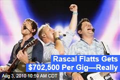 Rascal Flatts Gets $702,500 Per Gig&mdash;Really