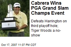 Cabrera Wins PGA Grand Slam Champs Event