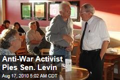Activist "Pies" Senator Levin in the Face
