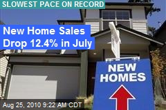 New Home Sales Drop 12.4% in July
