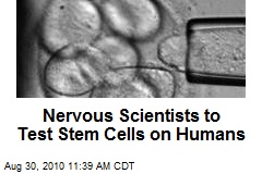 Nervous Scientists to Test Stem Cells on Humans