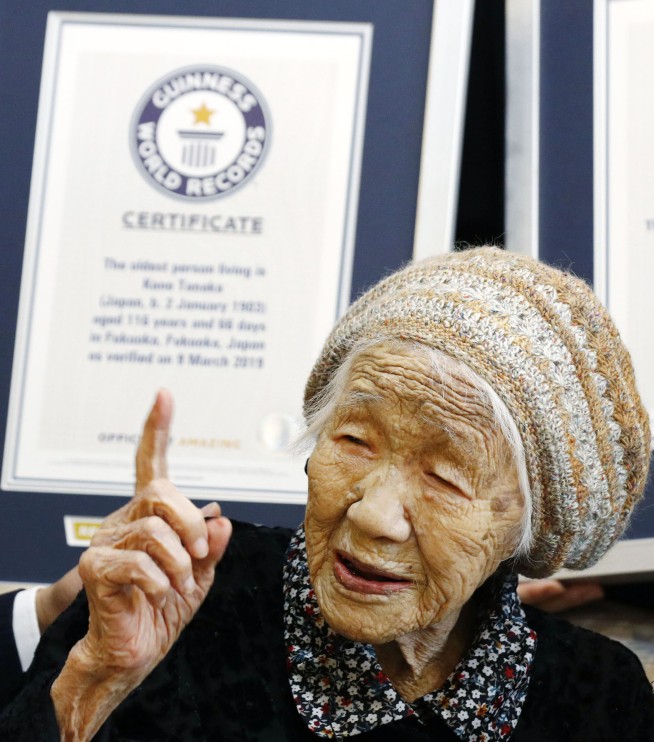 Japanese woman honored by Guinness as oldest person at 116