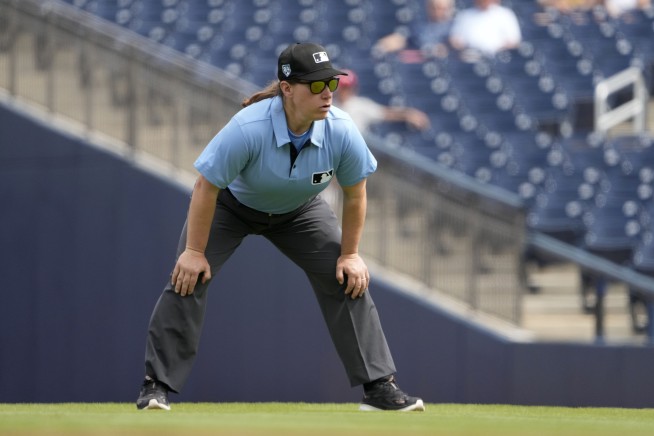 MLB is calling up its first female umpire, promoting Jen Pawol for Saturday's Marlins-Braves game