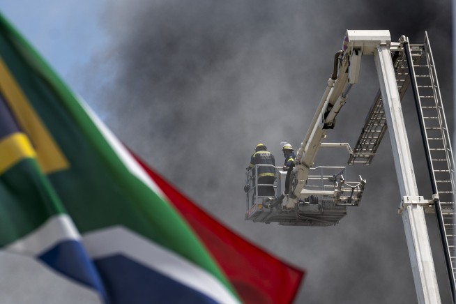 Fire ravages South Africa's Parliament complex; 1 detained
