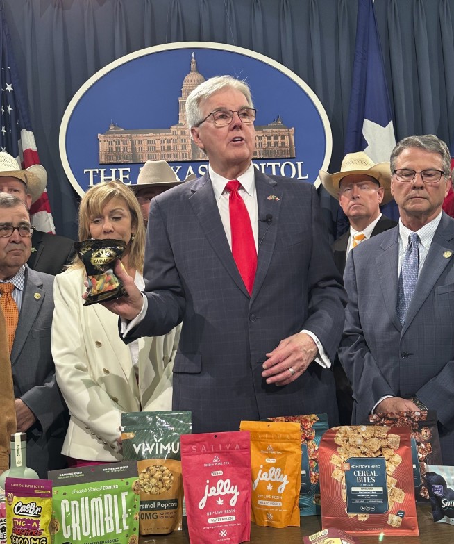 Texas governor calls for special session after vetoing a bill to ban THC-infused goods