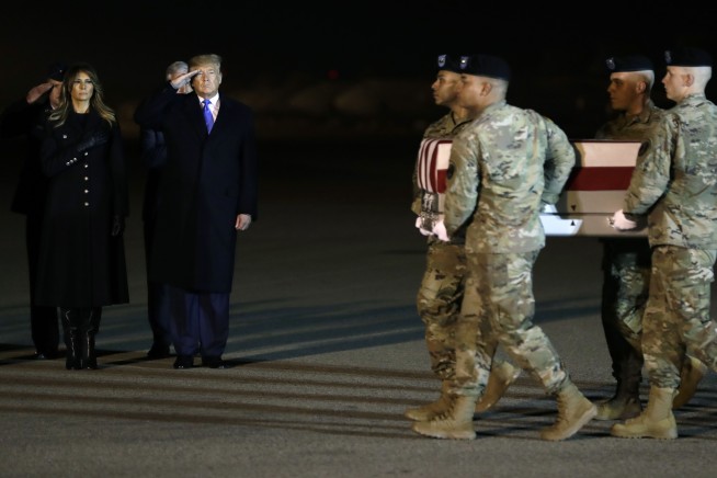 Trump pays respects to Army officers killed in Afghanistan