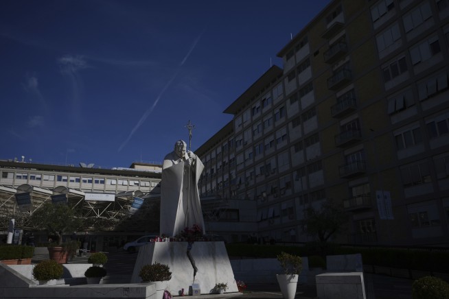 Pope is stable, followed Mass on television as he recovers from respiratory infection, Vatican says