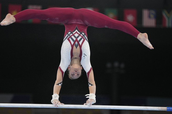 Gymnastics team, tired of 'sexualization,' wears unitards