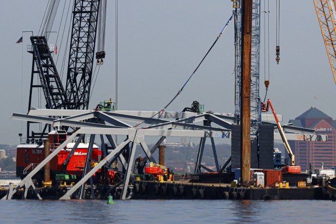 Ship that caused bridge collapse had apparent electrical issues while still docked, AP source says
