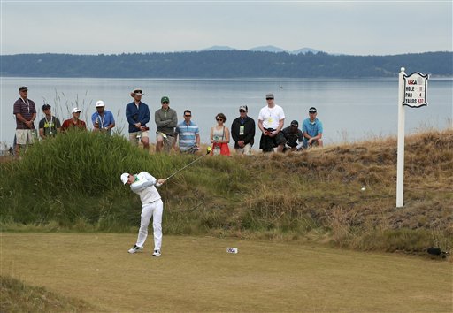 The Latest: Vantage points tough to find at Chambers Bay
