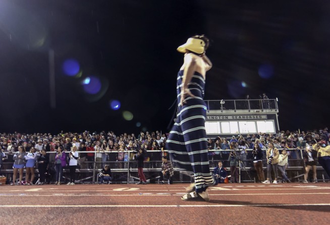 Hail, Mary! High school's halftime show is a drag pageant