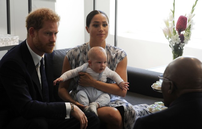 Baby Archie makes rare public appearance in South Africa