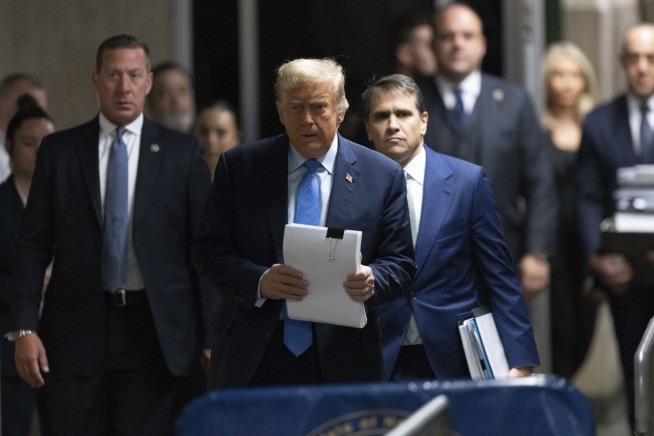 The Latest | Trump speaks with reporters after 4th day of witness testimony in hush money trial ends