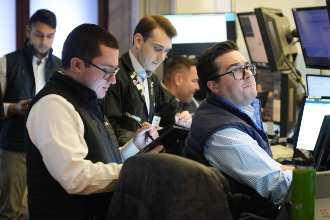 Stock market today: Wall Street holds steadier but still falls following last week's tumble