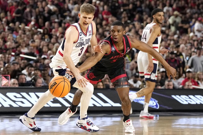 UConn wins March Madness with 76-59 smothering of SDSU