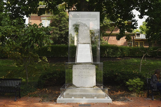 $20,000 acrylic case installed around Jefferson marker