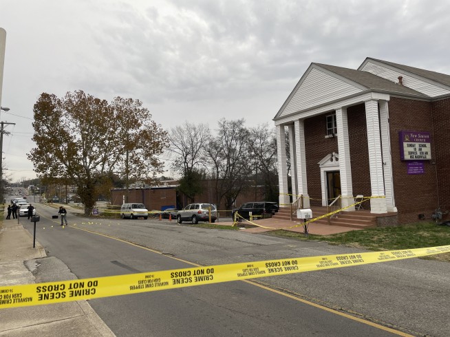 Drive-by shooting injures 2 at funeral at Nashville church