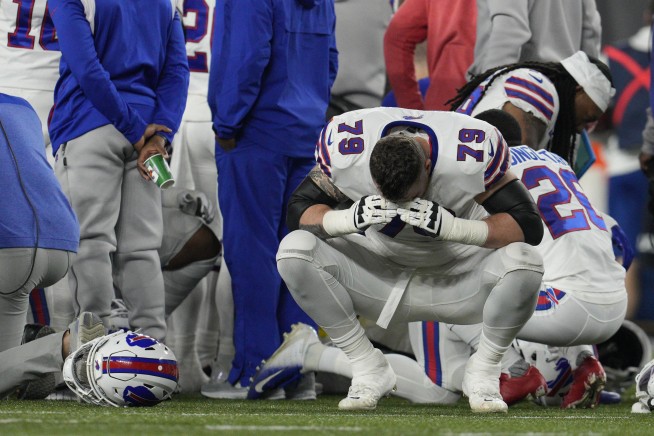 Bills' Hamlin collapses on field, gets CPR; game suspended