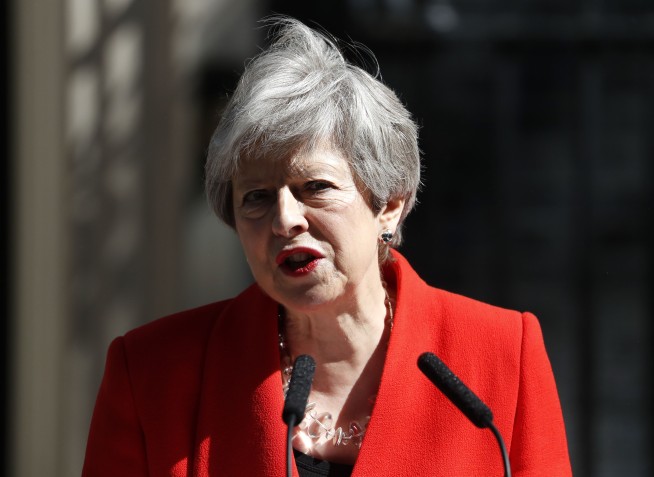 UK's May says she'll quit as Conservative leader June 7